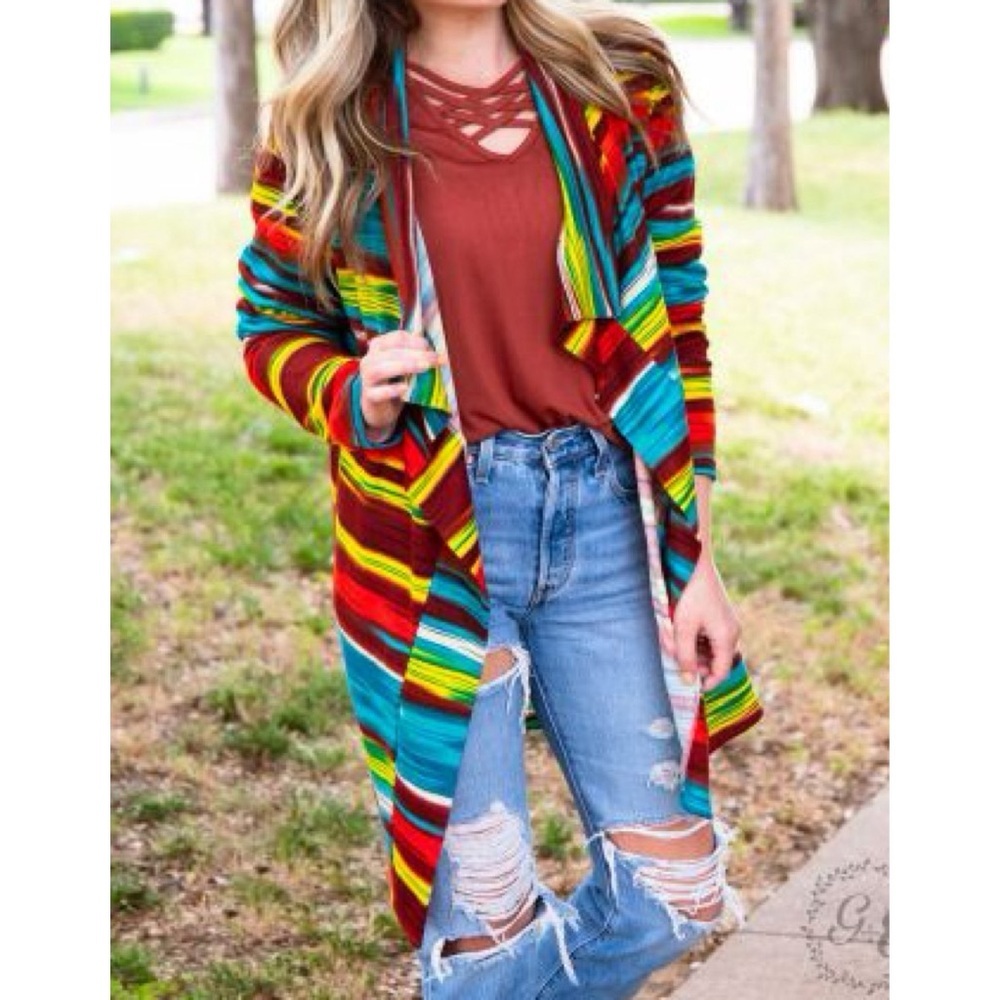Grace & Emma Ranch Water Draped Cardigan